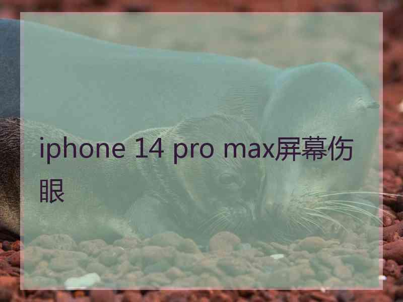 iphone 14 pro max屏幕伤眼