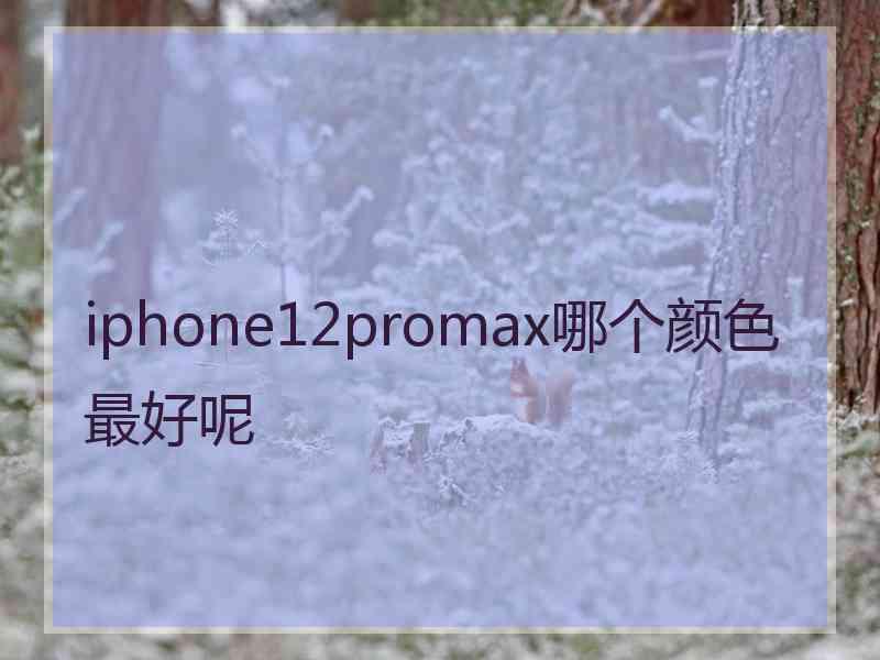 iphone12promax哪个颜色最好呢