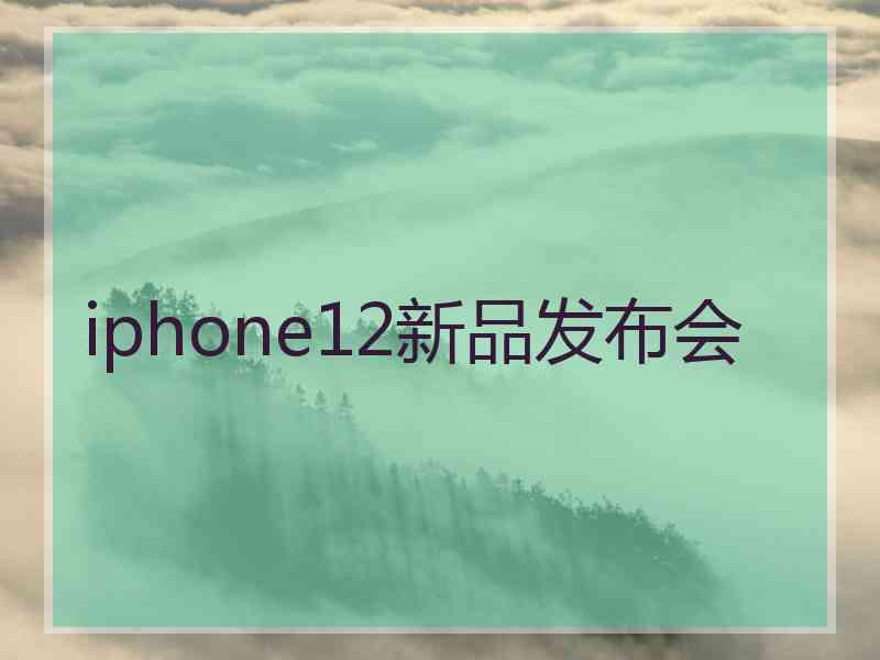 iphone12新品发布会