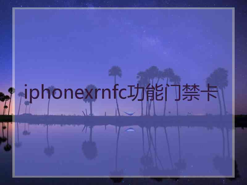 iphonexrnfc功能门禁卡