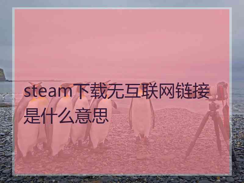 steam下载无互联网链接是什么意思