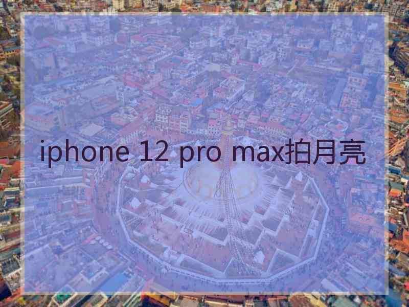 iphone 12 pro max拍月亮