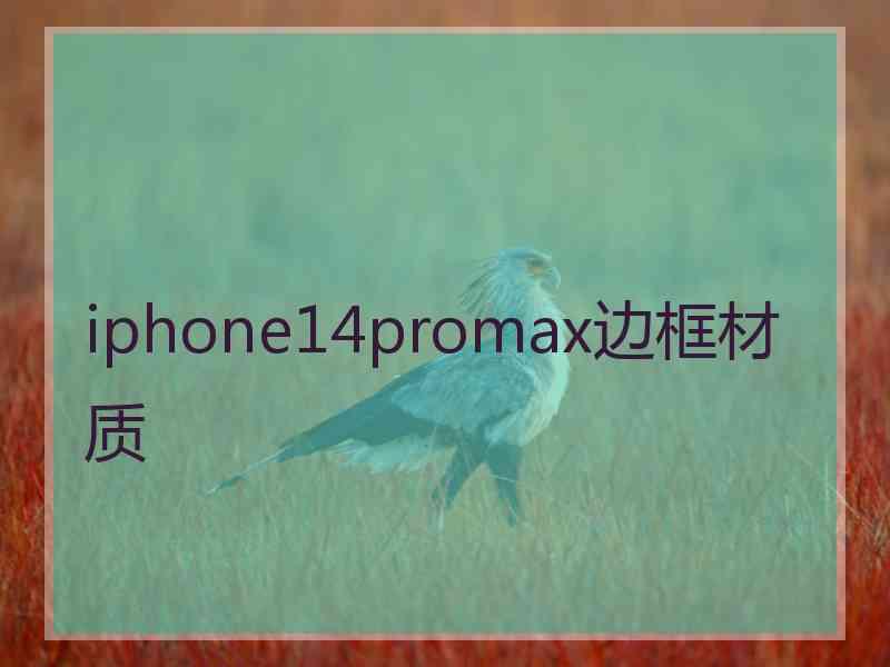 iphone14promax边框材质