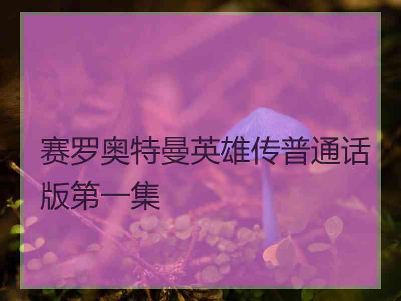 赛罗奥特曼英雄传普通话版第一集