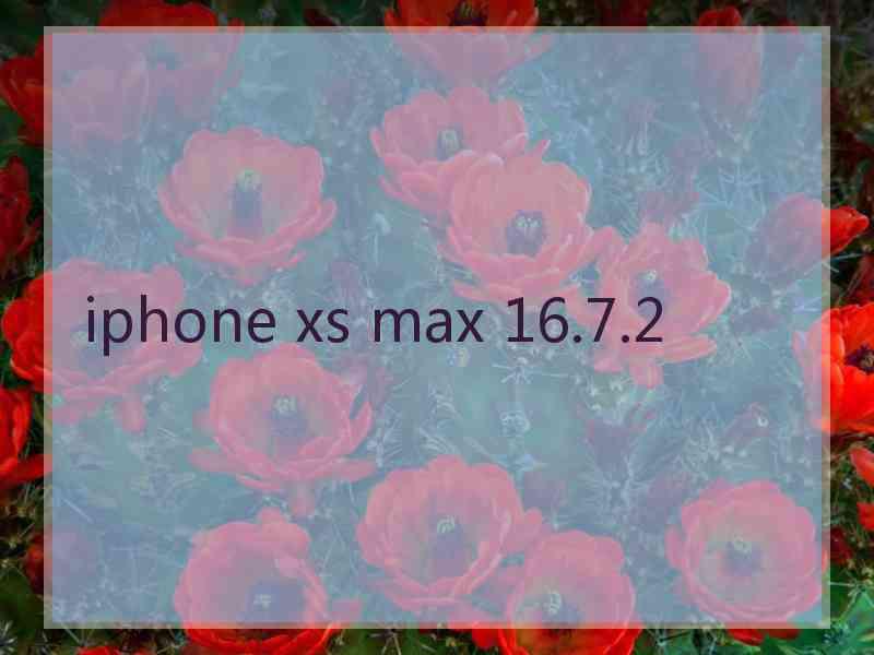 iphone xs max 16.7.2