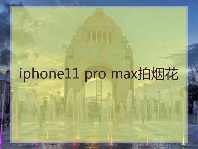 iphone11 pro max拍烟花