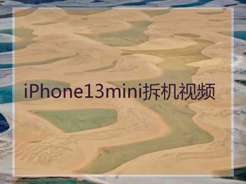 iPhone13mini拆机视频