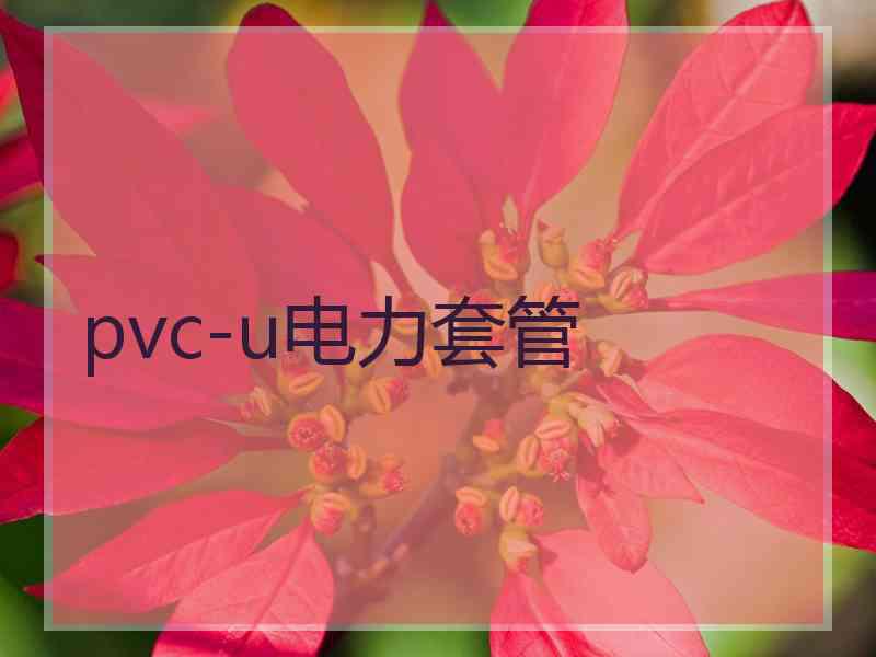 pvc-u电力套管