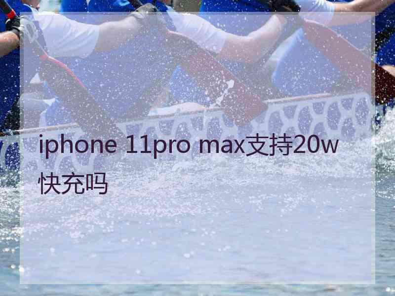 iphone 11pro max支持20w快充吗