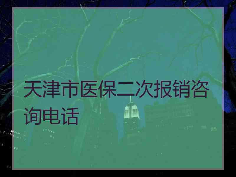 天津市医保二次报销咨询电话