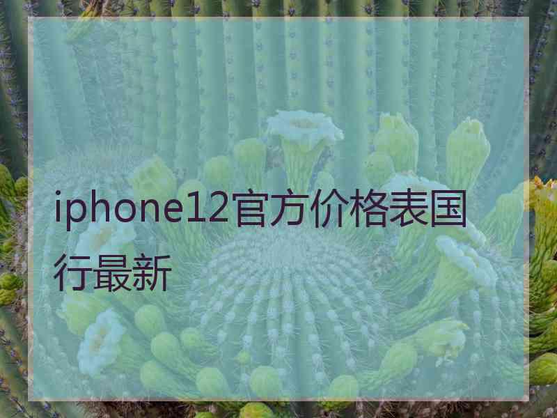 iphone12官方价格表国行最新