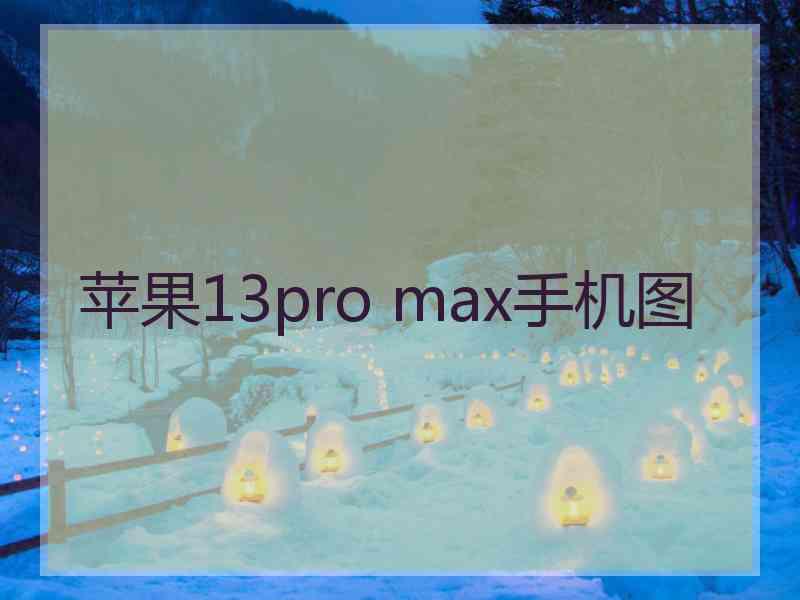 苹果13pro max手机图