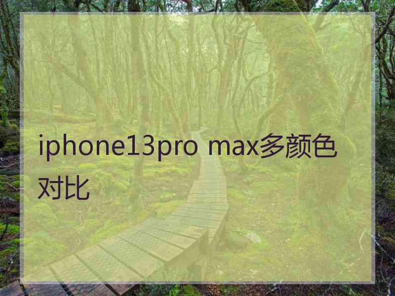 iphone13pro max多颜色对比