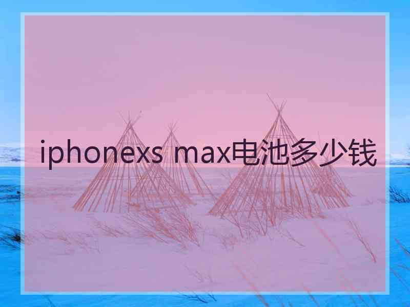 iphonexs max电池多少钱