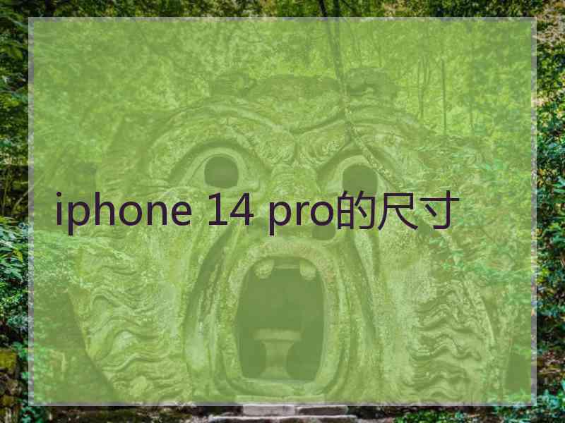 iphone 14 pro的尺寸