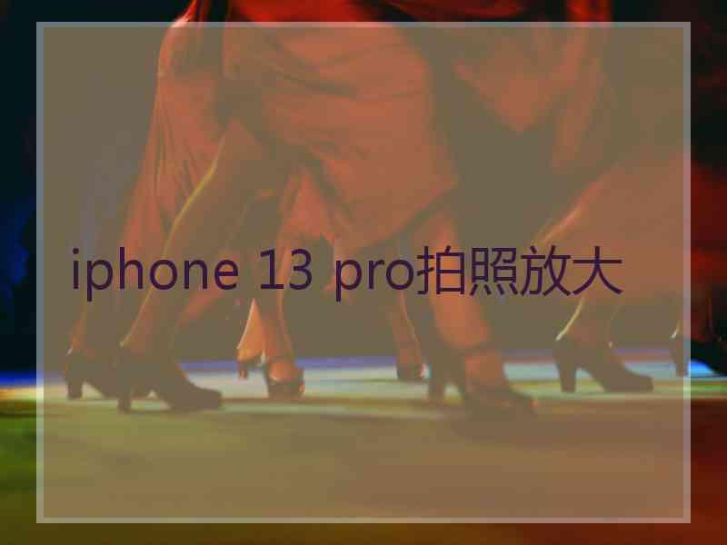 iphone 13 pro拍照放大