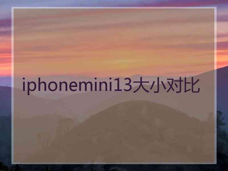 iphonemini13大小对比