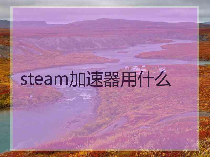 steam加速器用什么