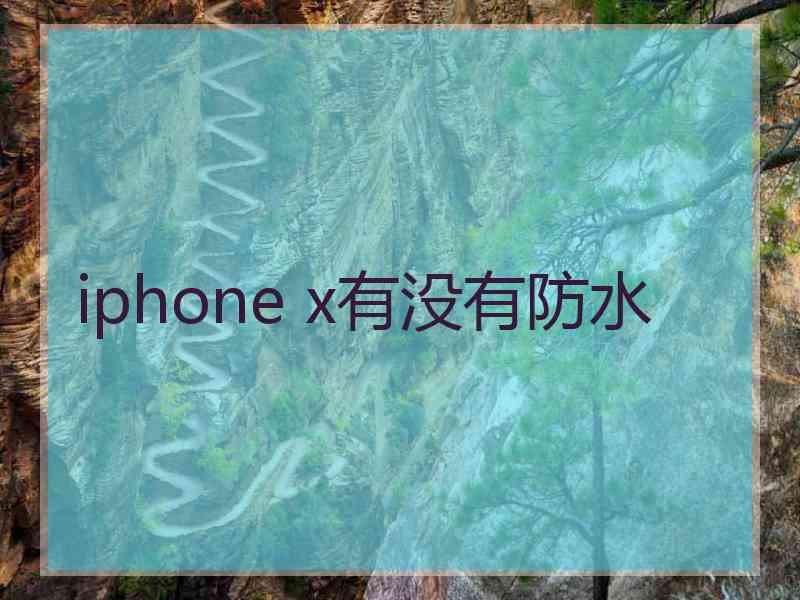 iphone x有没有防水