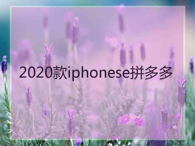 2020款iphonese拼多多