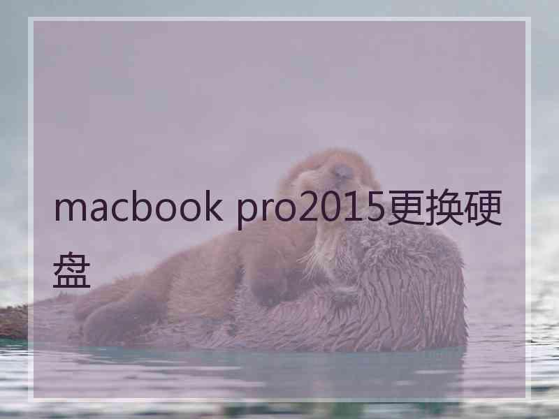 macbook pro2015更换硬盘