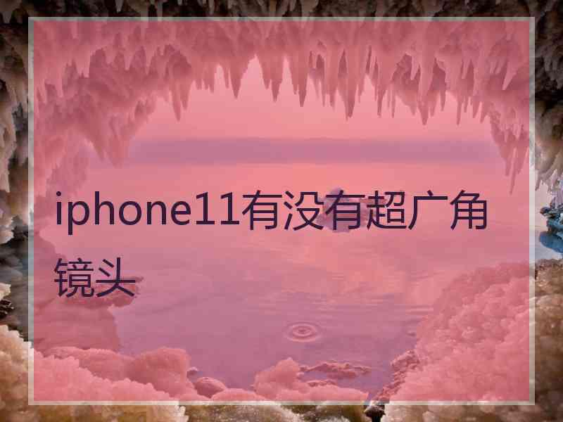 iphone11有没有超广角镜头