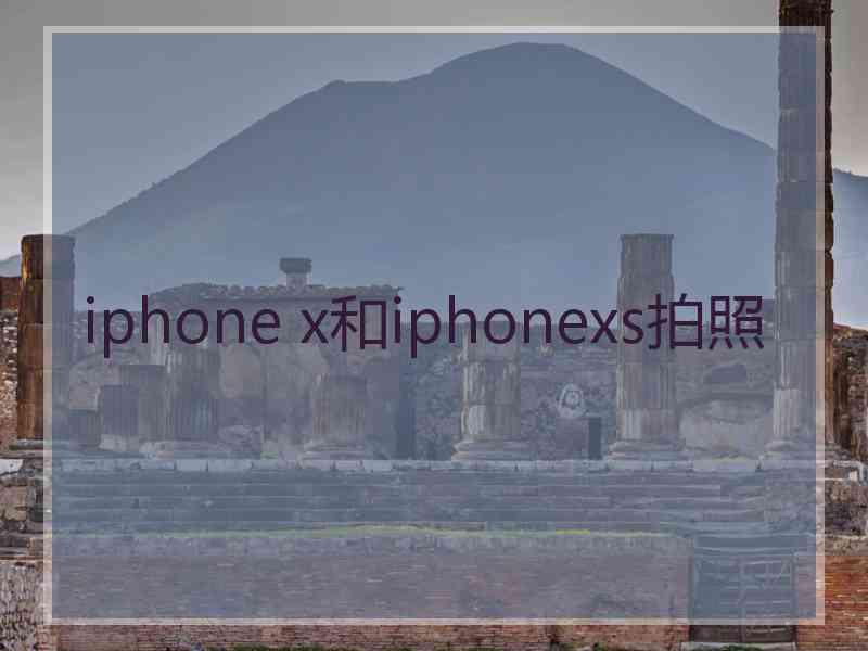 iphone x和iphonexs拍照