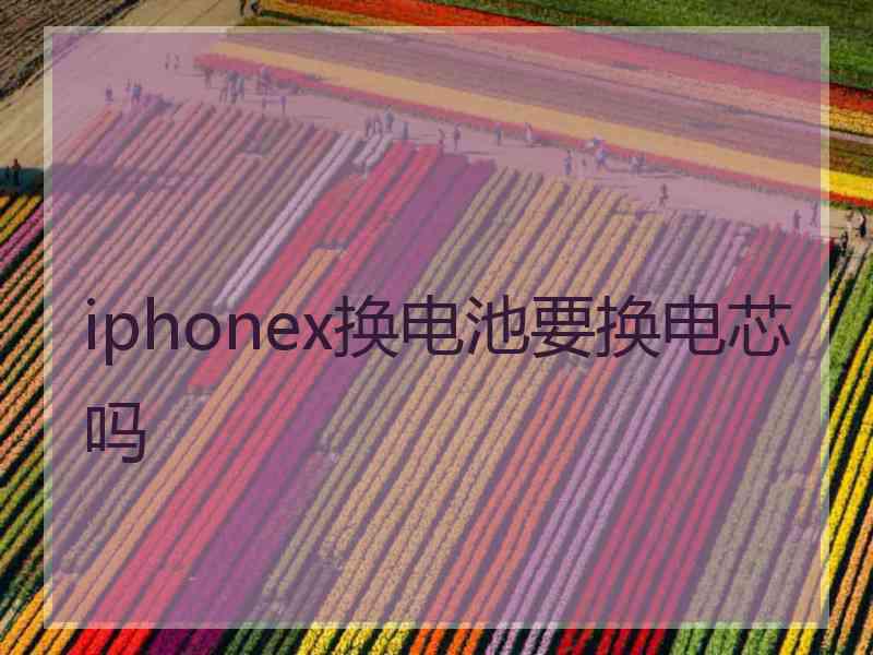 iphonex换电池要换电芯吗