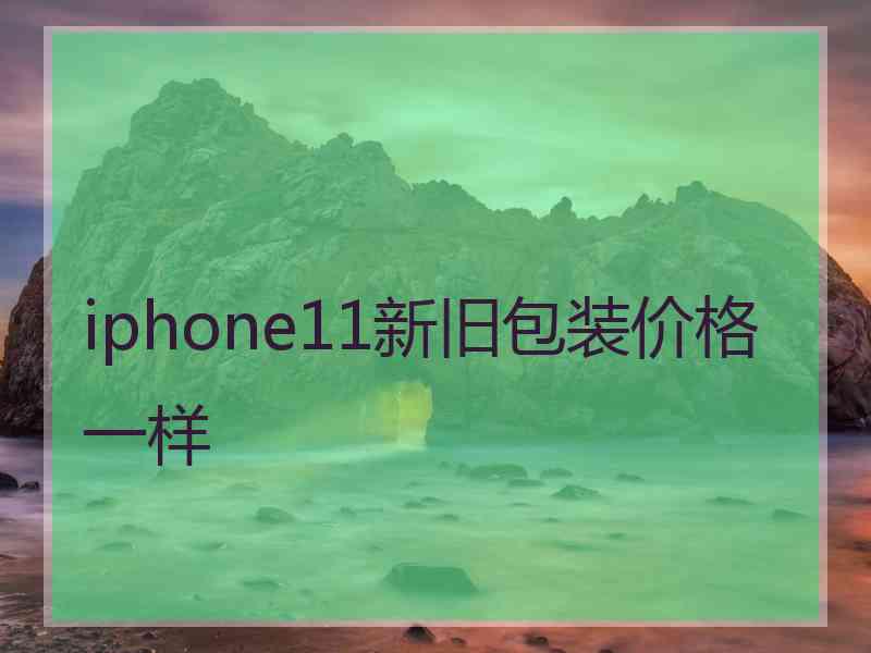 iphone11新旧包装价格一样