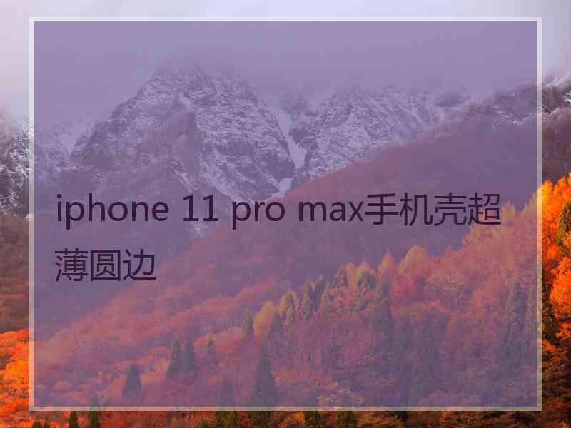 iphone 11 pro max手机壳超薄圆边