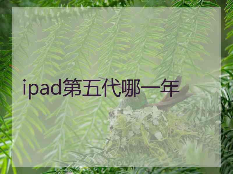 ipad第五代哪一年