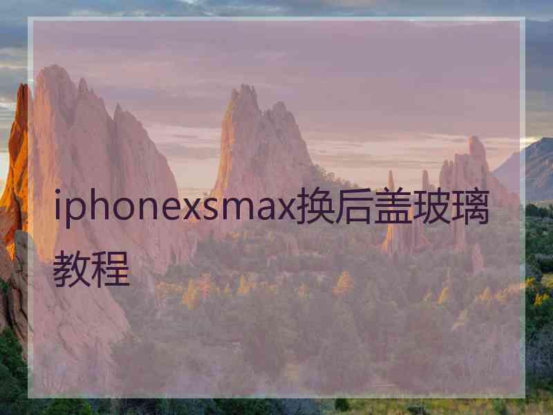 iphonexsmax换后盖玻璃教程