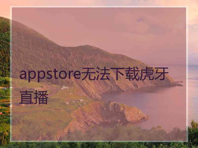 appstore无法下载虎牙直播