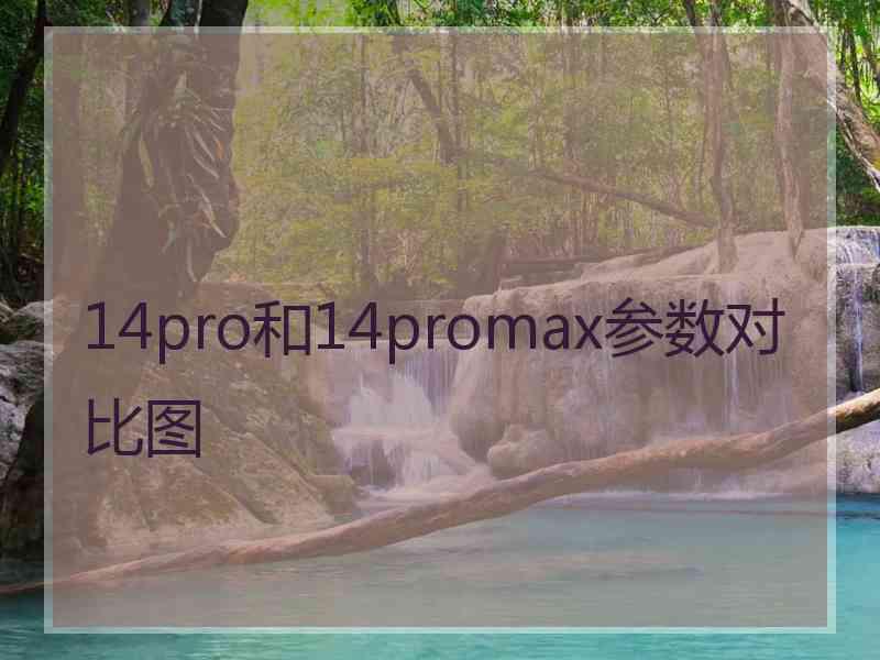 14pro和14promax参数对比图