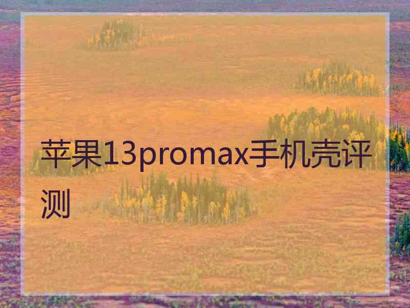 苹果13promax手机壳评测