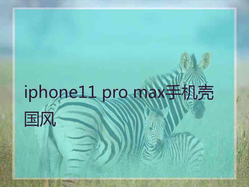 iphone11 pro max手机壳国风