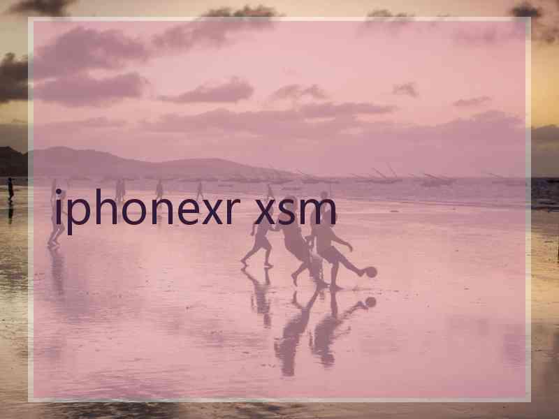 iphonexr xsm