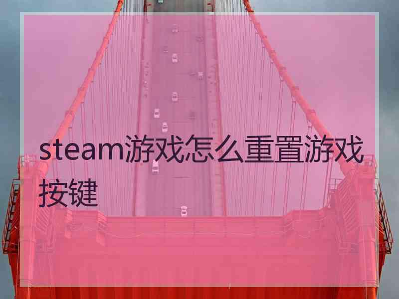 steam游戏怎么重置游戏按键