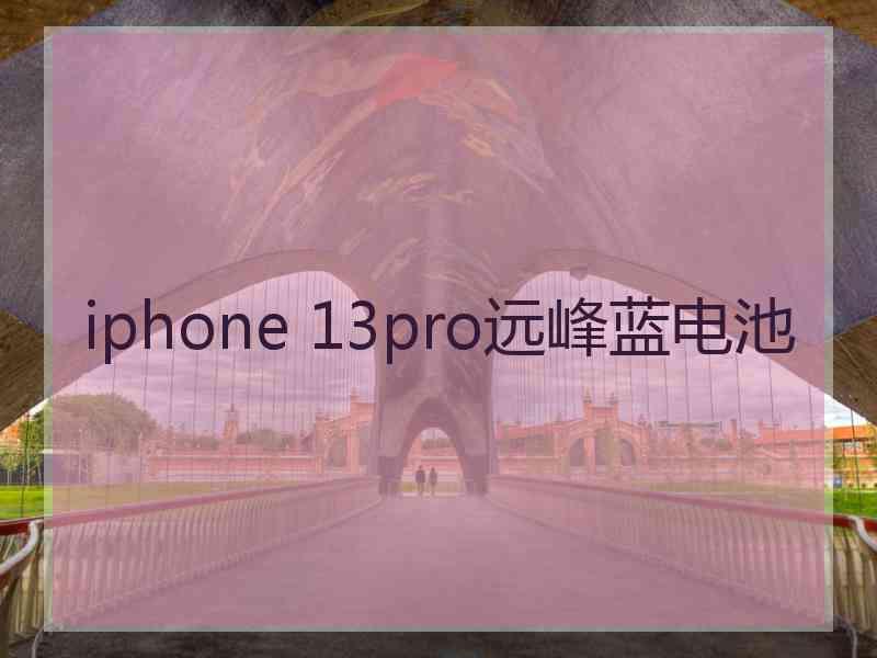 iphone 13pro远峰蓝电池