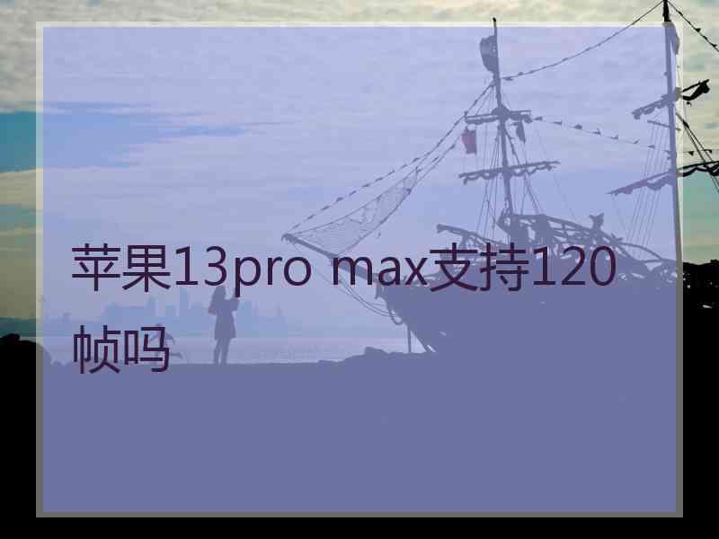 苹果13pro max支持120帧吗