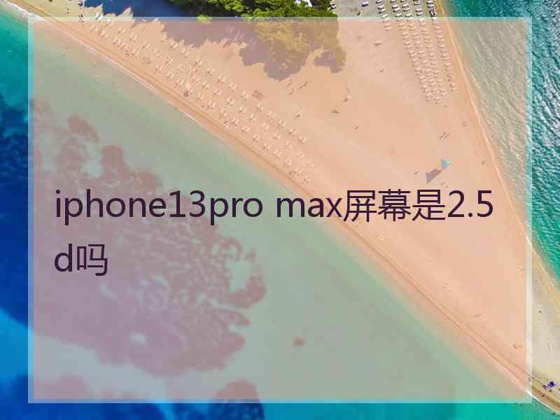 iphone13pro max屏幕是2.5d吗