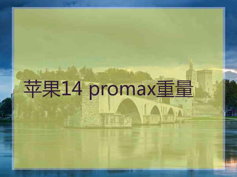 苹果14 promax重量