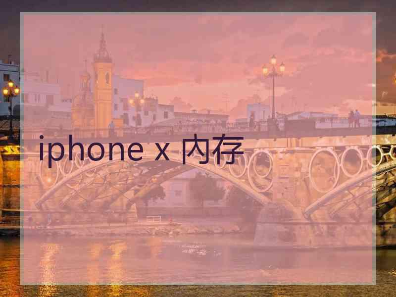 iphone x 內存