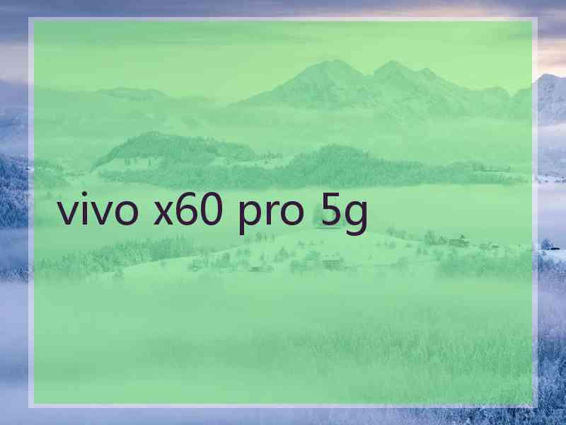 vivo x60 pro 5g