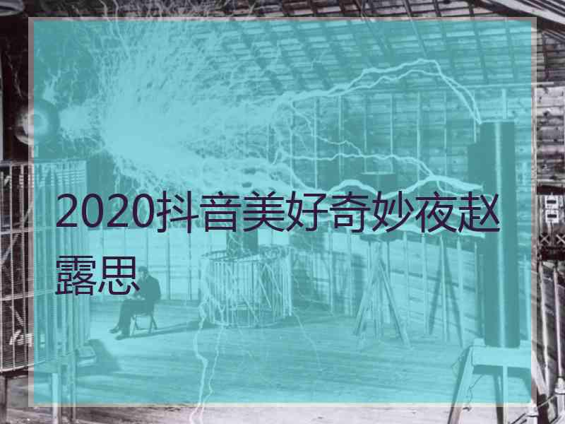 2020抖音美好奇妙夜赵露思