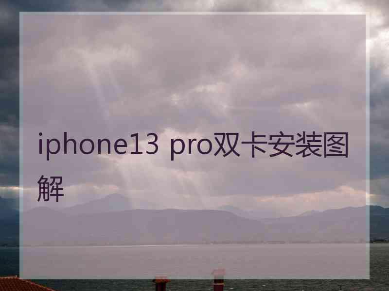 iphone13 pro双卡安装图解