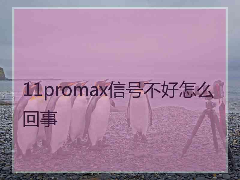 11promax信号不好怎么回事