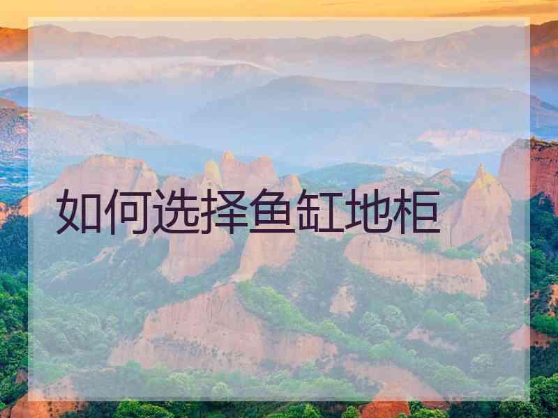 如何选择鱼缸地柜