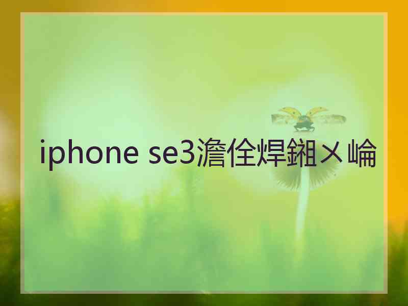 iphone se3澹佺焊鎺ㄨ崘