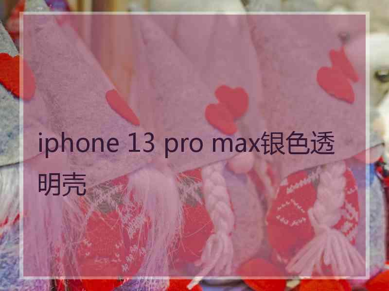 iphone 13 pro max银色透明壳